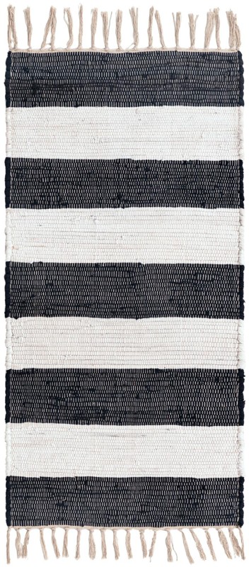 2' x 4' 1 Flagstaff · Striped Chindi Rug, navy