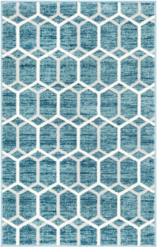 3' 3 x 5' 3 Babcock · Geometric rug, blue