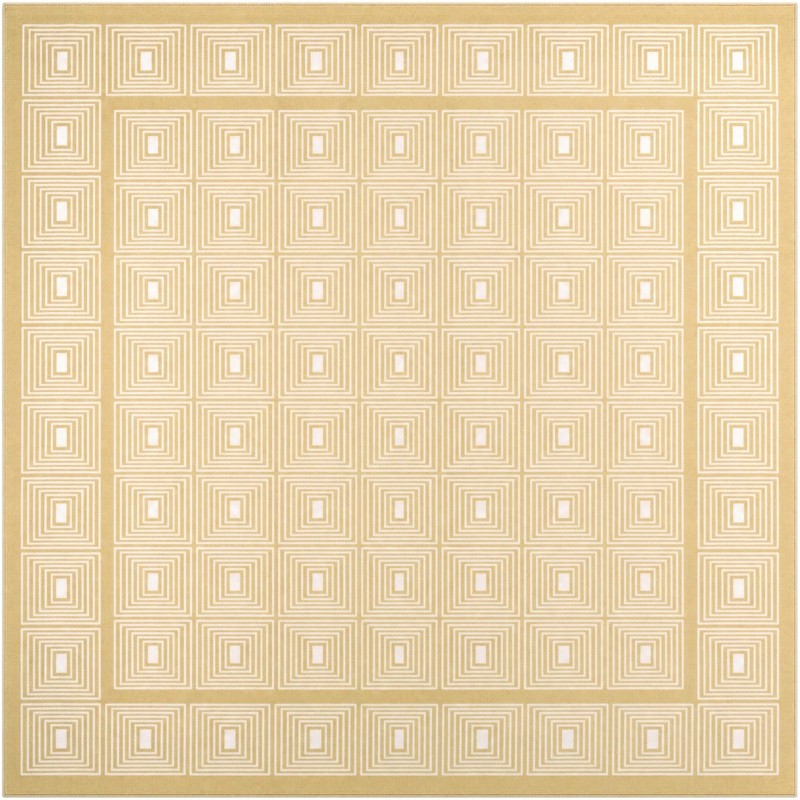 8' x 8' Atwood · Geometric rug, yellow