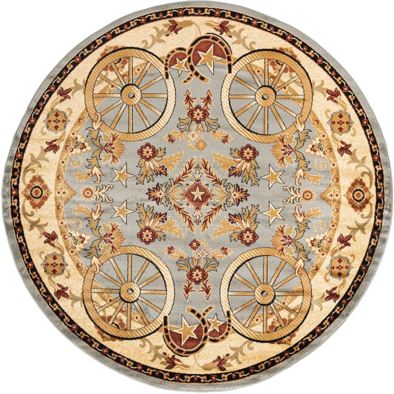 Tabor · Border rug, blue