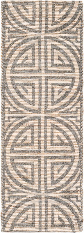 Pasco · Geometric rug, gray and ivory