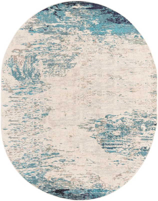 Musgrave · Abstract Washable Rug, blue