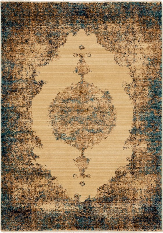 Loring · Medallion rug, blue