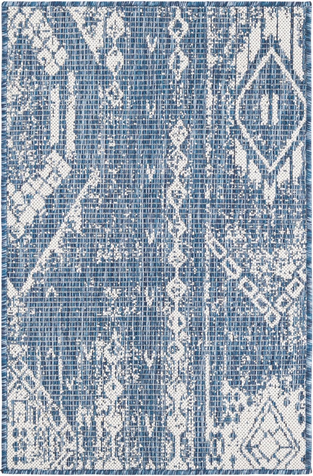 2' x 3' Wildman · Diamond Outdoor Rug, blue