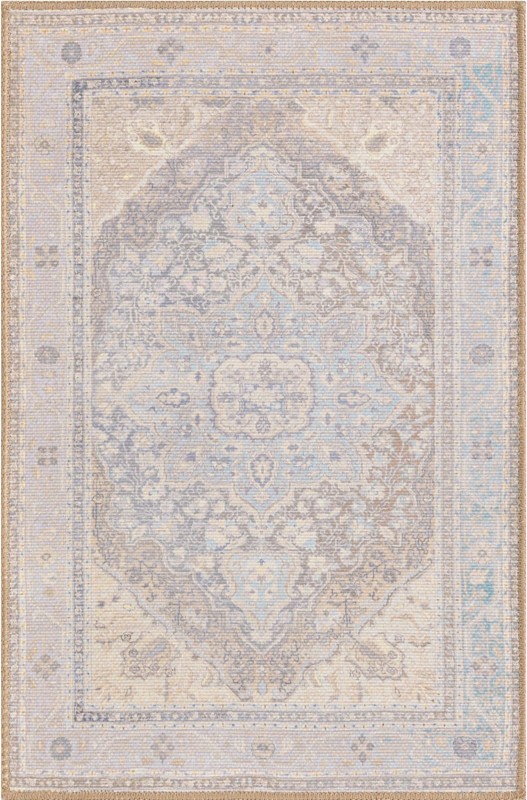 2' x 3' Burke · Medallion Washable Rug, cream
