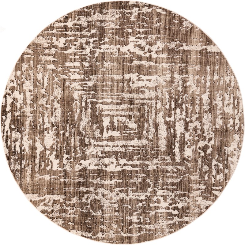 7' 10 x 7' 10 Wrenfield · Abstract rug, chocolate and beige