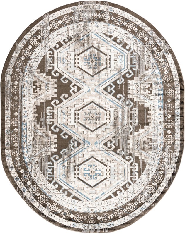 Harmon · Border rug, gray