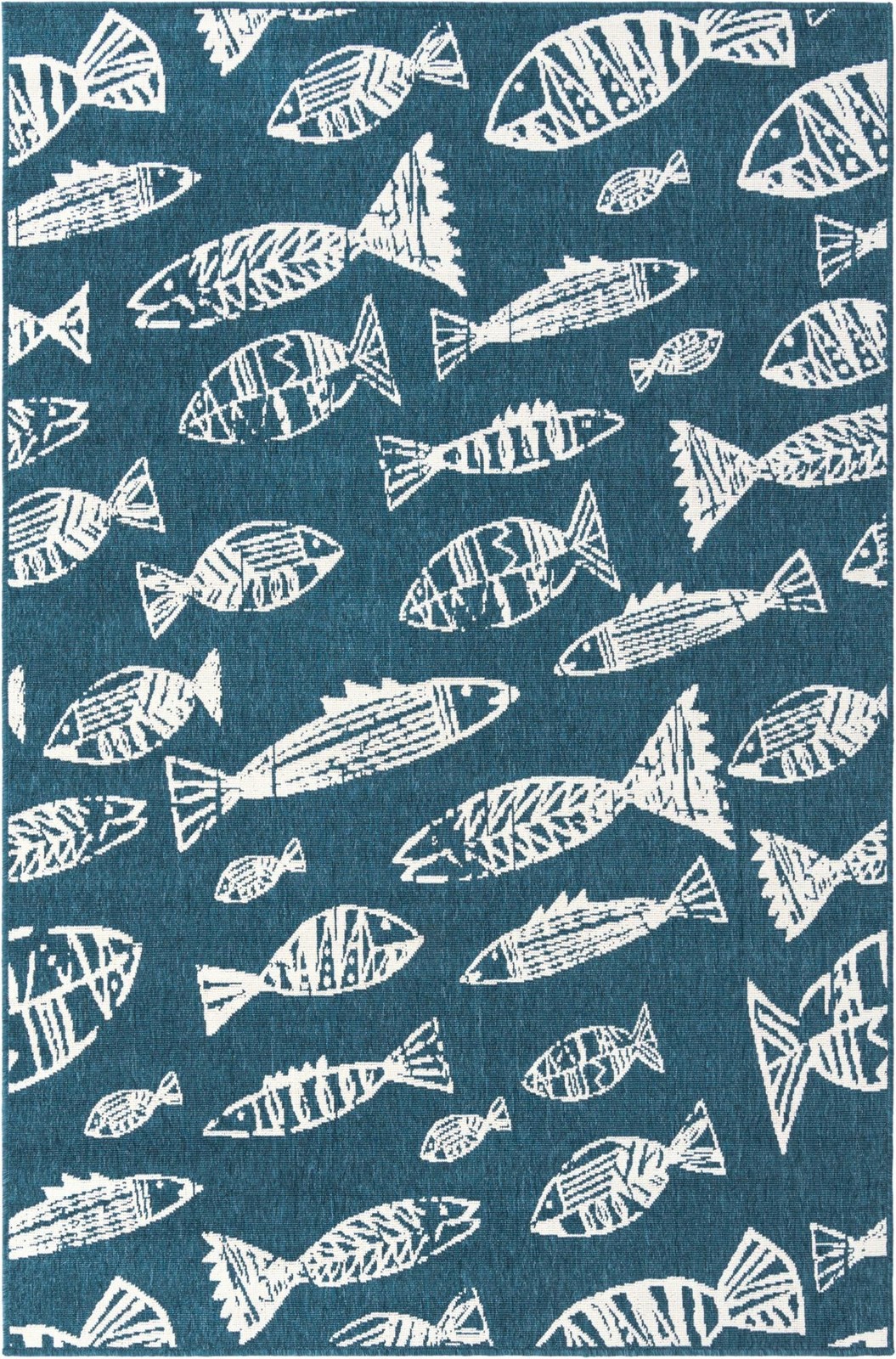 5' 3 x 8' Thaddeus · Pictoral Outdoor Rug, blue
