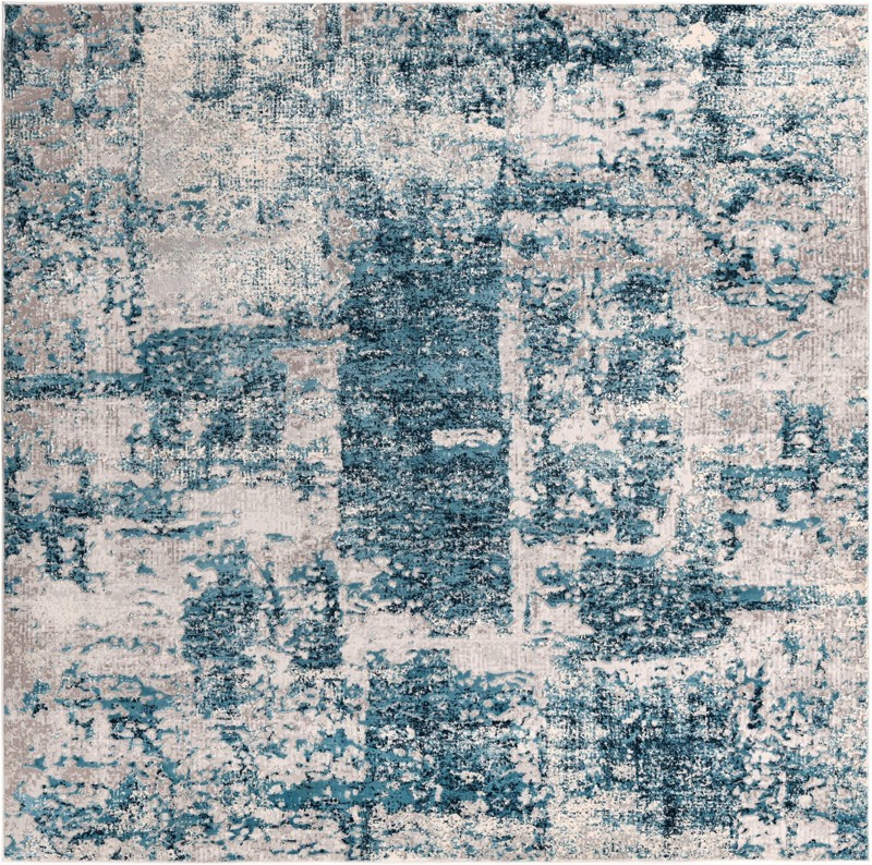 Evanston · Abstract rug, blue