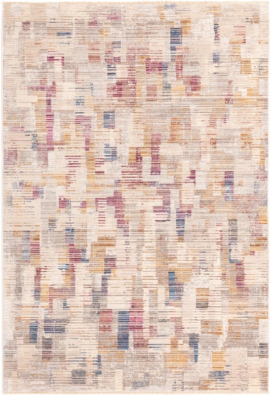 5' 3 x 7' 9 Hubbard · Abstract rug, ivory and multi
