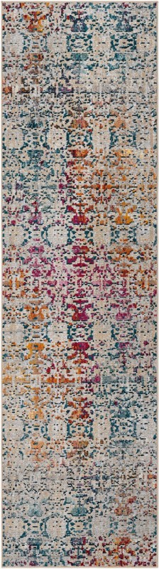 Basin · Distressed abstract rug, vibrant multicolor