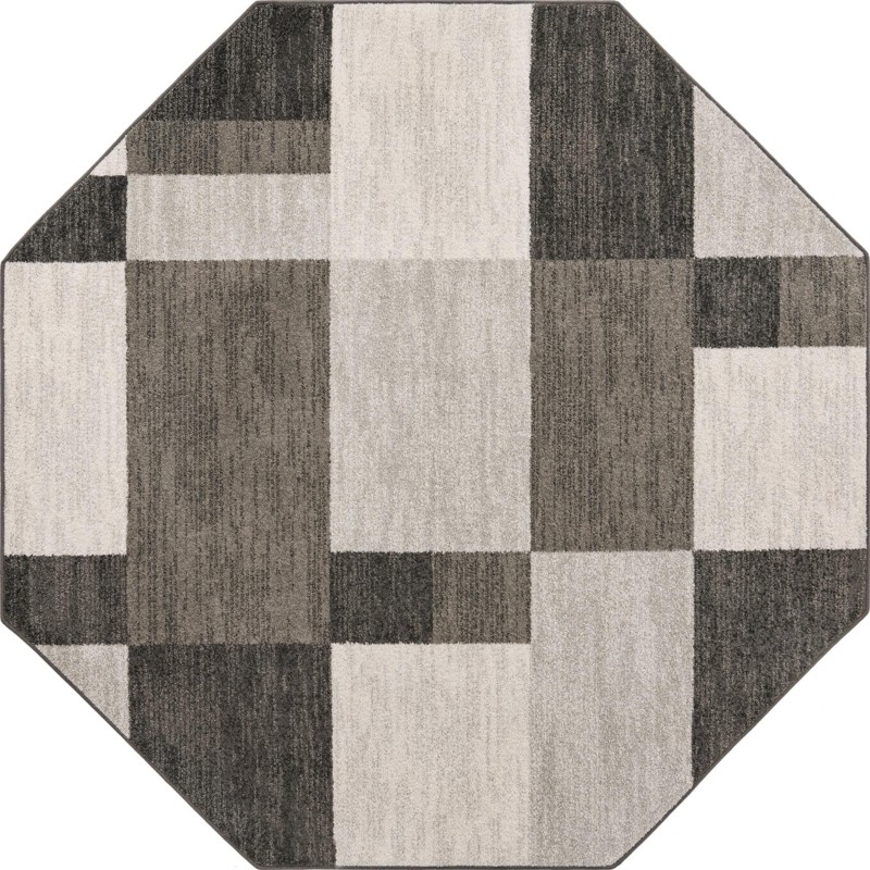 Padgett · Geometric block rug, gray and ivory