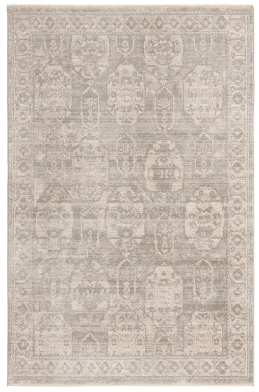 6' x 9' 2 Pullman · Border rug, gray