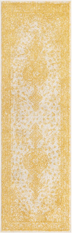 2' x 6' 9 Eudora · Border rug, yellow