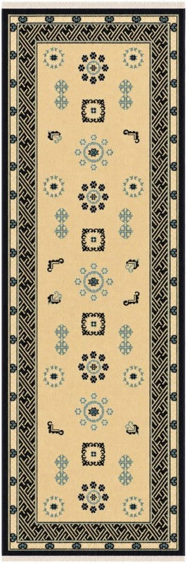 Quaid · Border rug, cream