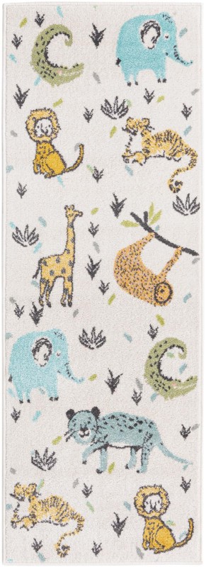 2' 2 x 6' Codman · Animal print rug, ivory