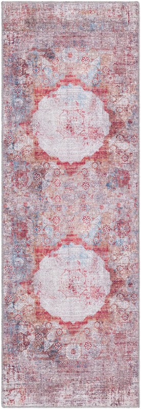 2' x 6' Fallowfield · Medallion Washable Rug, multi