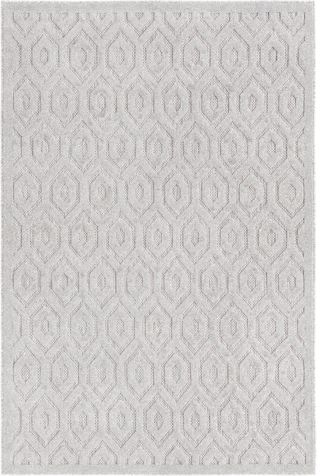 5' 3 x 8' Roanoke · Geometric trellis Outdoor Rug, light gray