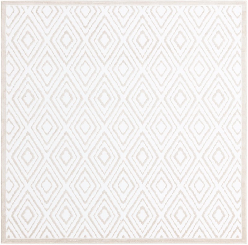 7' 10 x 7' 10 Brattleboro · Border rug, snow white