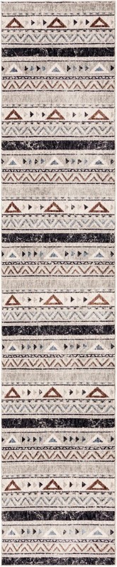 Leary · Southwestern geometric rug, gray and rust