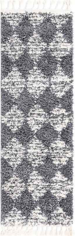 Newton · Diamond Shag Rug, gray