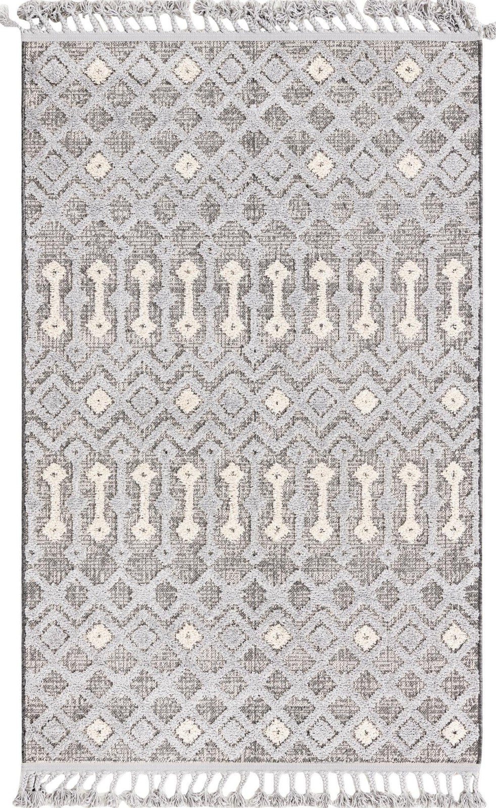 4' x 6' Rothwell · Diamond rug, gray