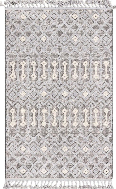 4' x 6' Rothwell · Diamond rug, gray