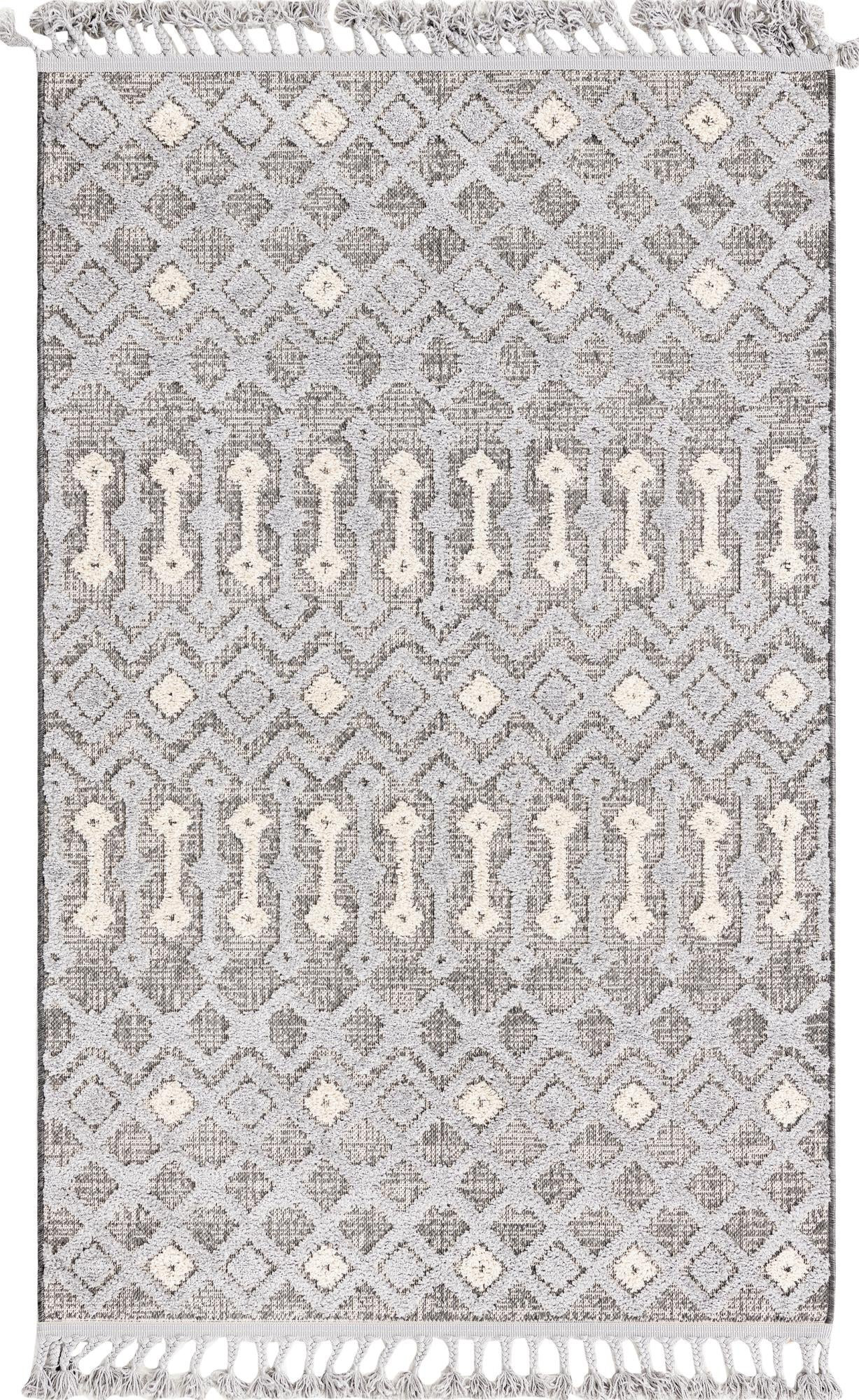 4' x 6' Rothwell · Diamond rug, gray