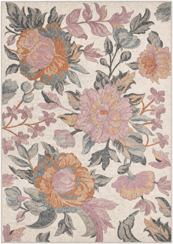 Sandstone · Floral / botanical rug, multi