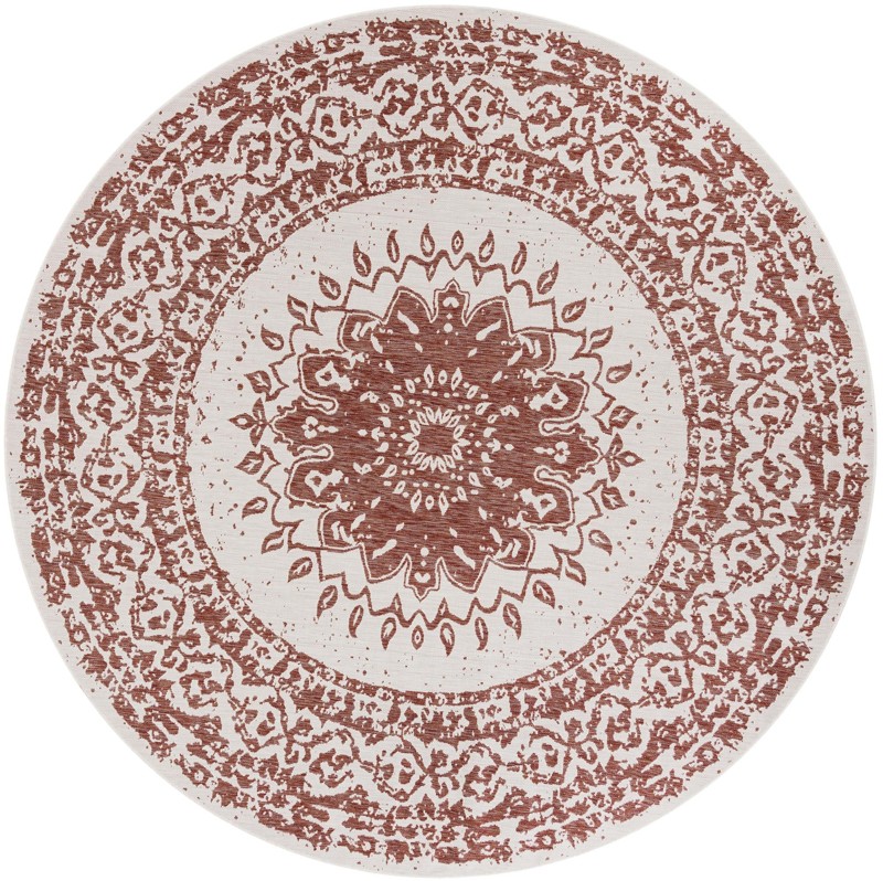 10' x 10' Royce · Medallion Outdoor Rug, rust red