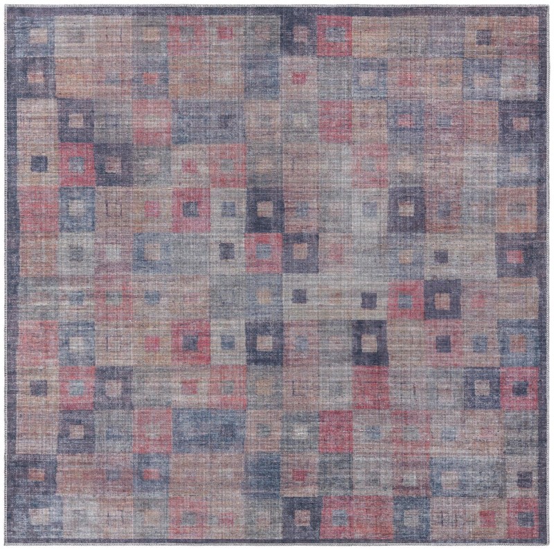 7' 3 x 7' 3 Lewes · Geometric Washable Rug, multi