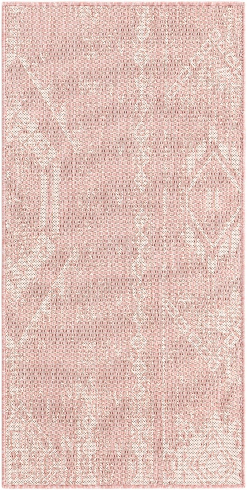 2' x 4' Wildman · Diamond Outdoor Rug, pink
