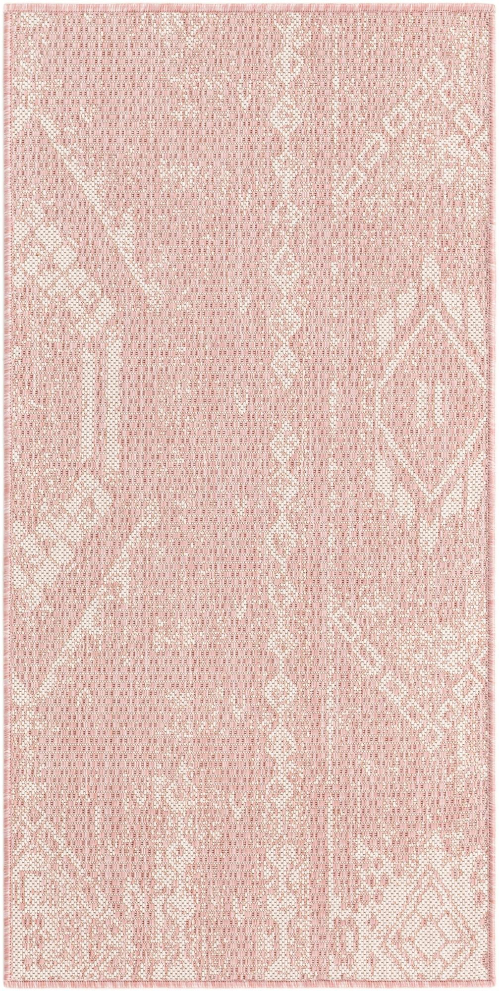 2' x 4' Wildman · Diamond Outdoor Rug, pink