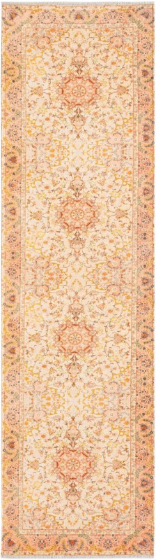 3' 3 x 11' 10 Crestline · Border rug, ivory and gold