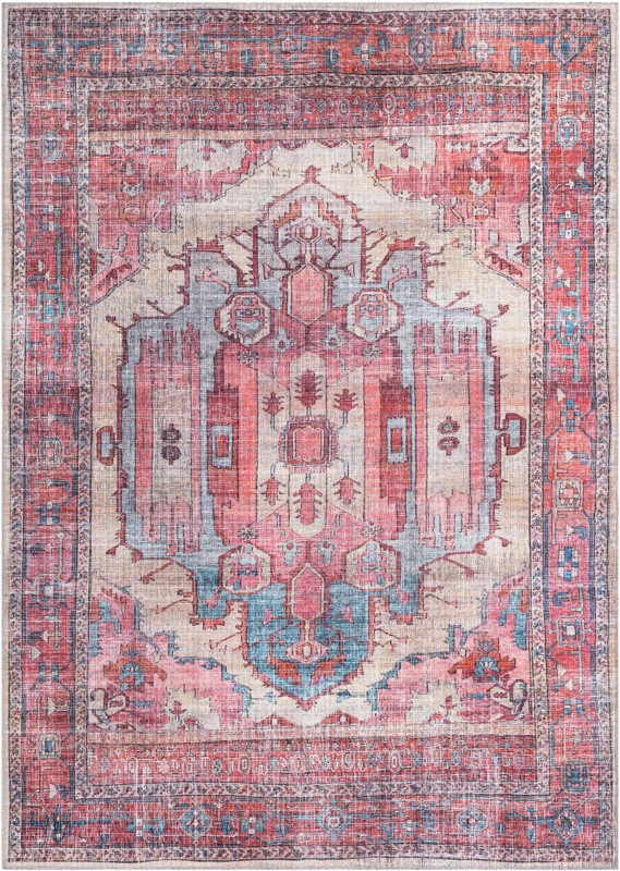 Luther · Medallion Washable Rug, beige