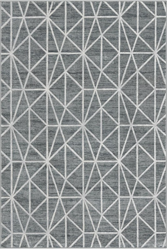 6' x 9' Gilman · Geometric rug, grey