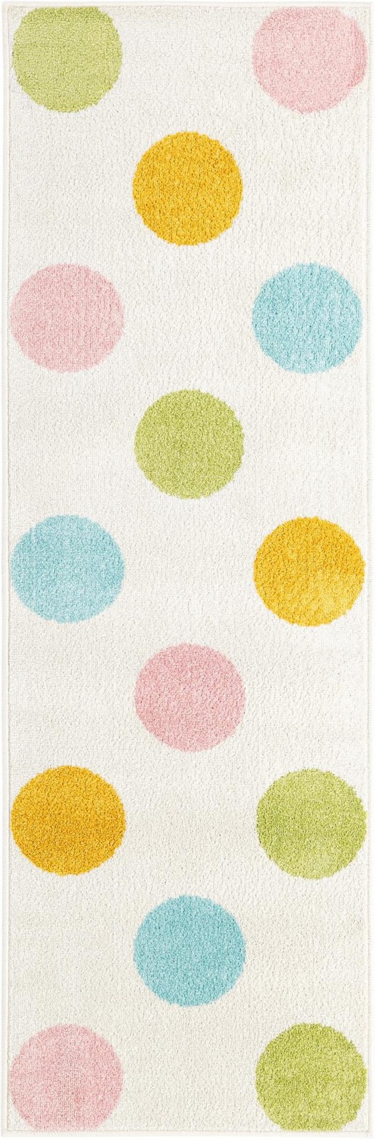 2' x 6' York · Polka dots rug, multi