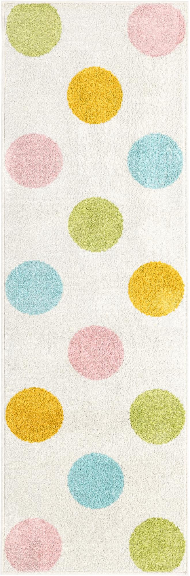 2' x 6' York · Polka dots rug, multi