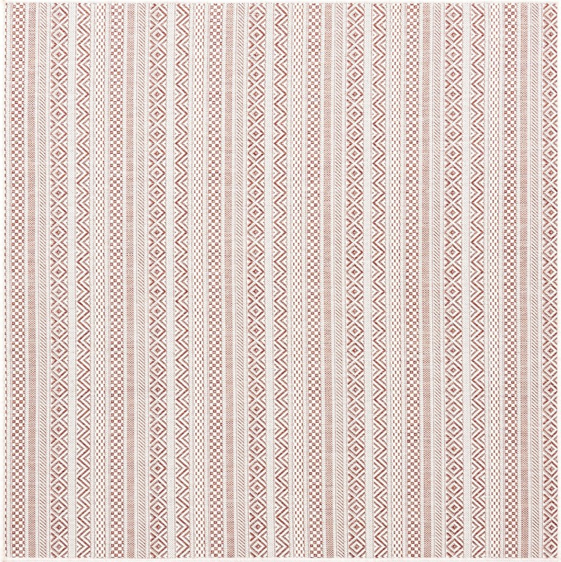 5' 3 x 5' 3 Merlin · Geometric Outdoor Rug, red