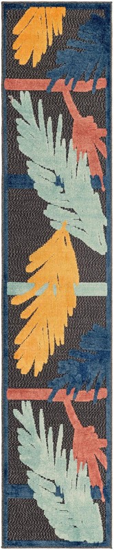 Elm · Abstract Outdoor Rug, charcoal
