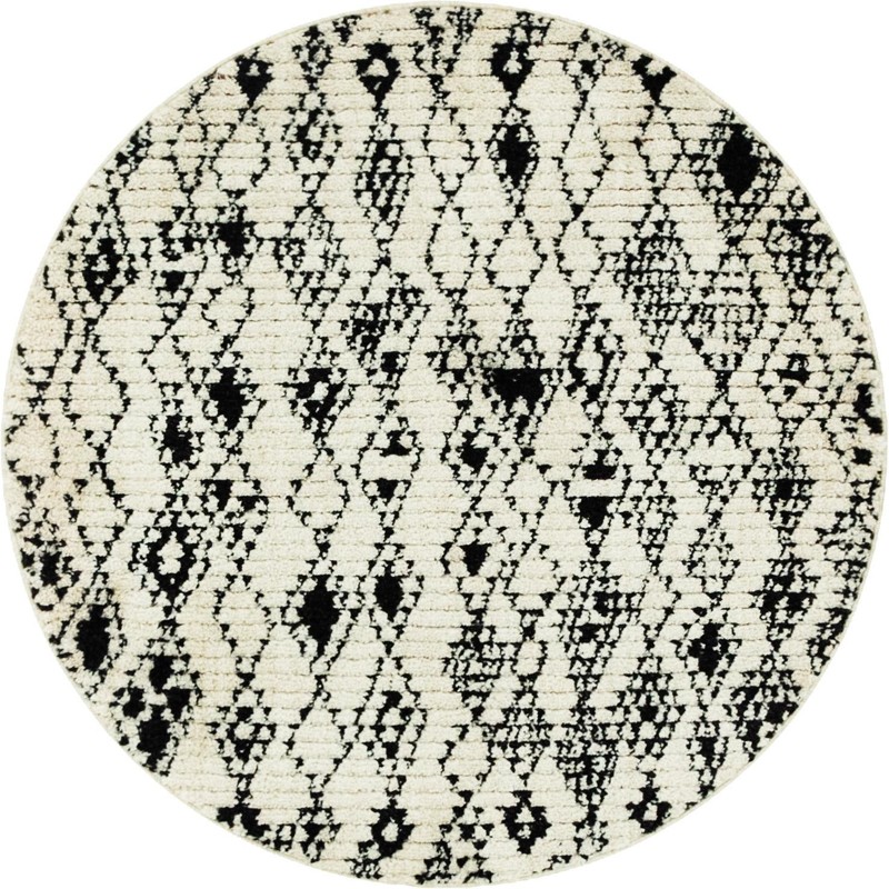 4' x 4' Southwind · Diamond rug, cream