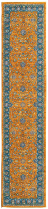 2' 2 x 10' Bluebell · Floral rug, yellow and blue