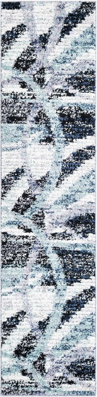 2' x 8' Tomlin · Abstract rug, gray and ivory