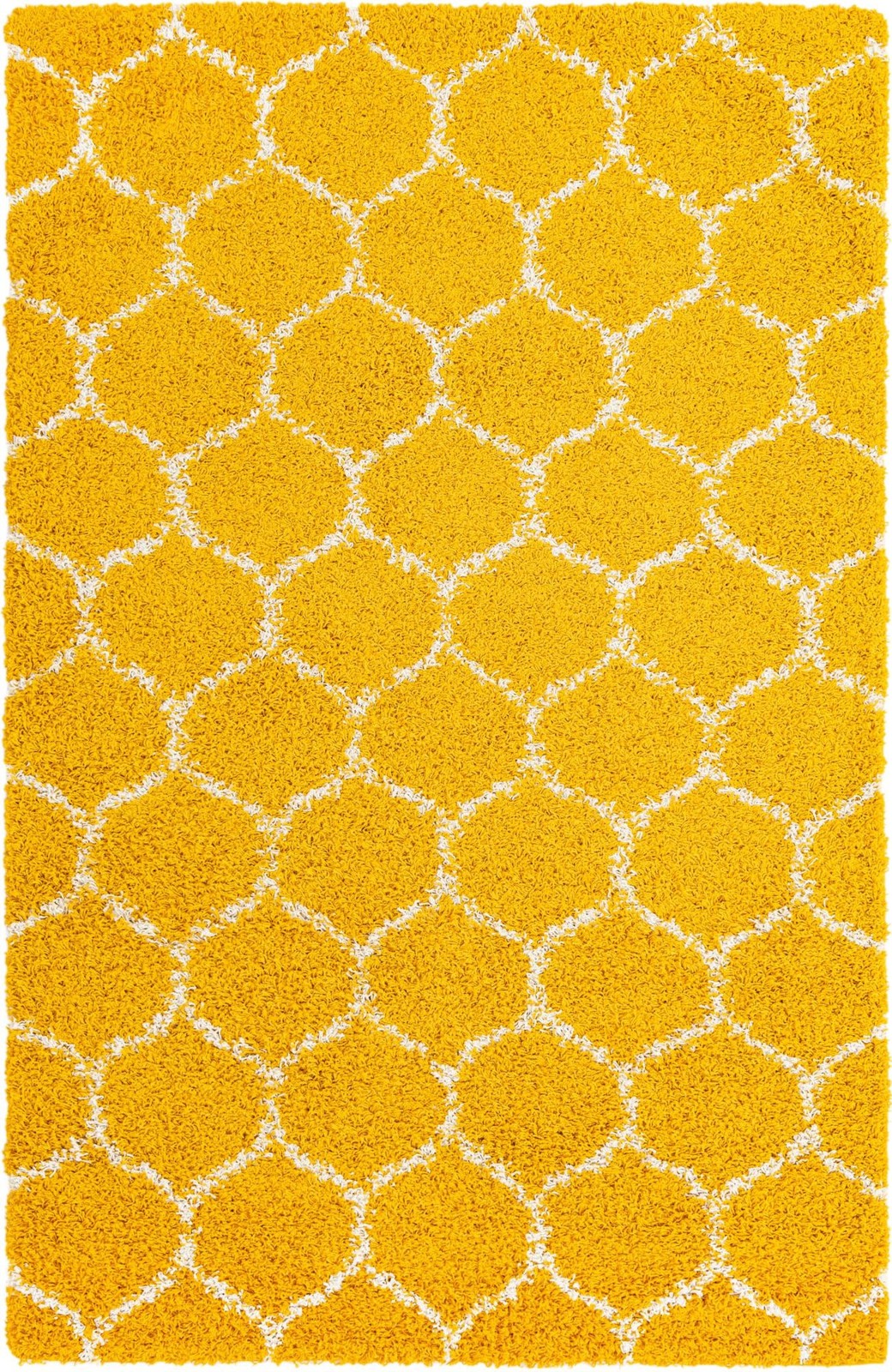 5' 3 x 8' Barnett · Geometric Shag Rug, yellow