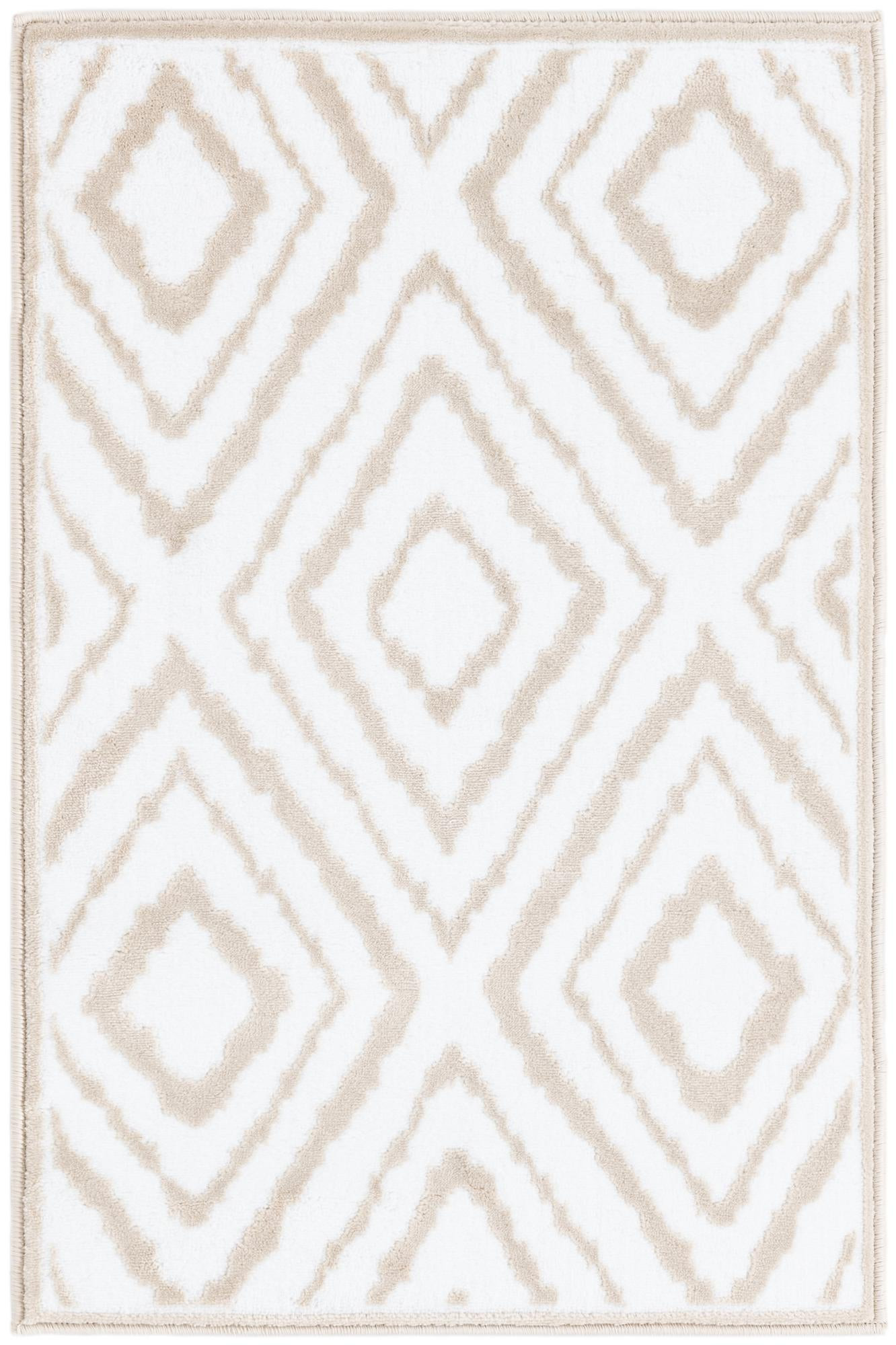 2' x 3' Brattleboro · Diamond rug, snow white