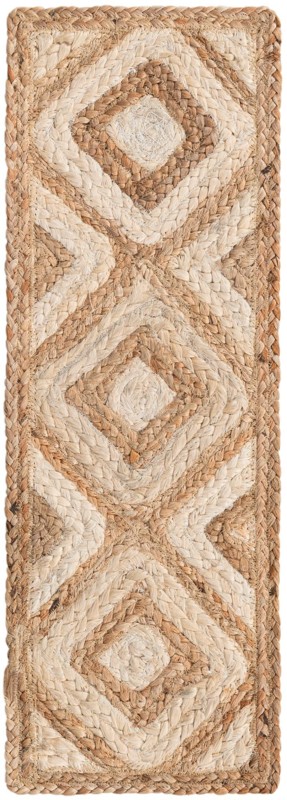 0' 9 x 2' 6 Halsey · Border Braided Jute Rug, natural