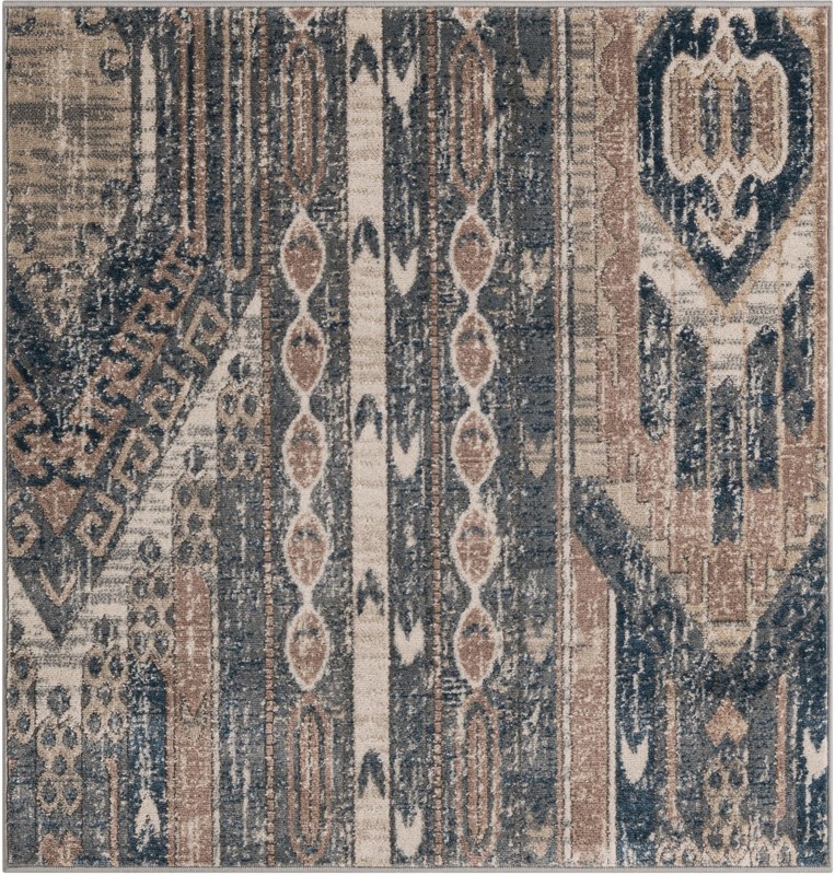 4' x 4' Cardinal · Abstract rug, navy