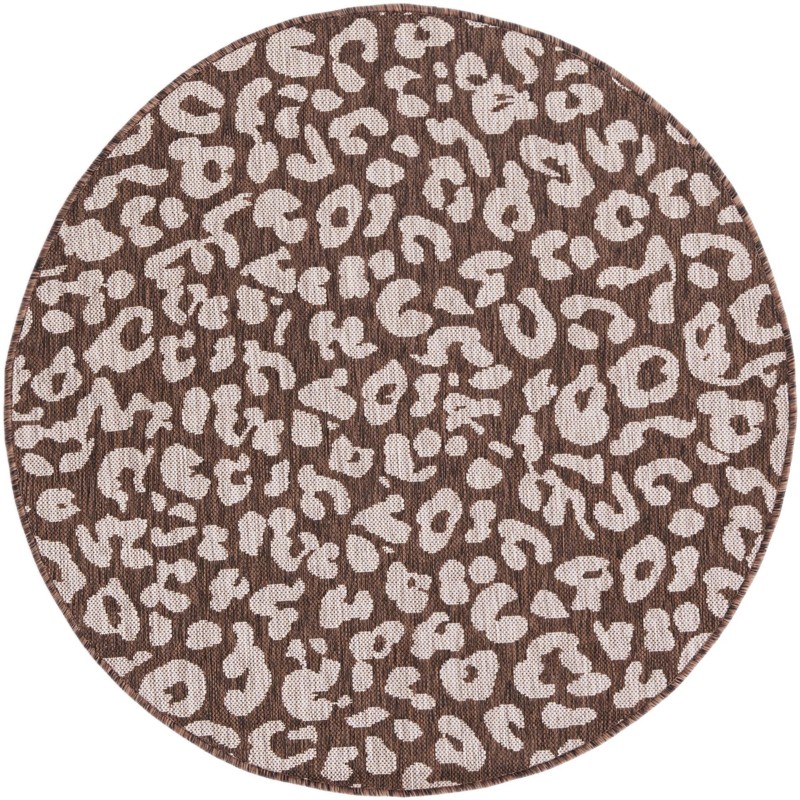 4' x 4' Cardamom · Animal print Outdoor Rug, brown