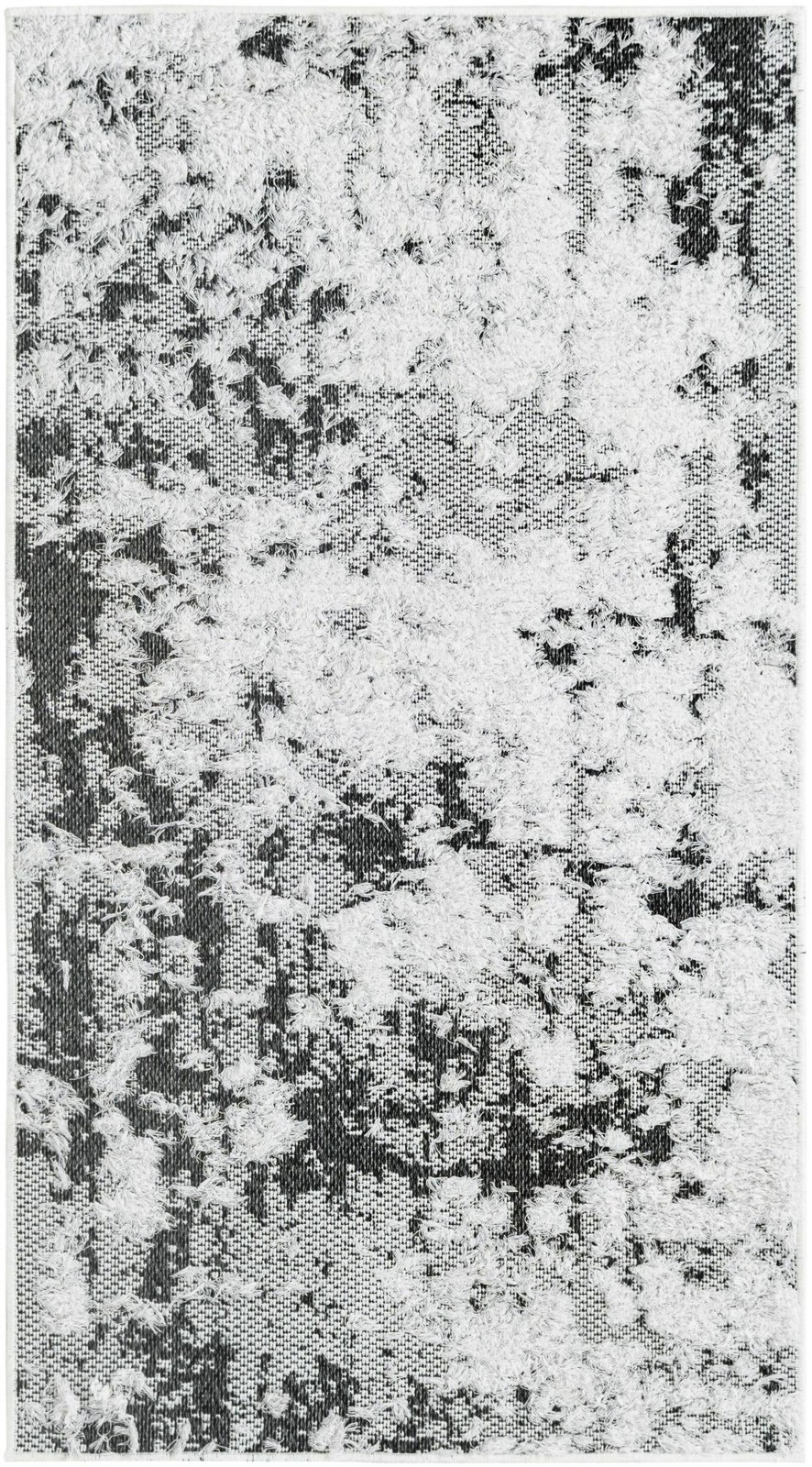 2' 3 x 4' Coxwell · Abstract rug, black, gray and ivory