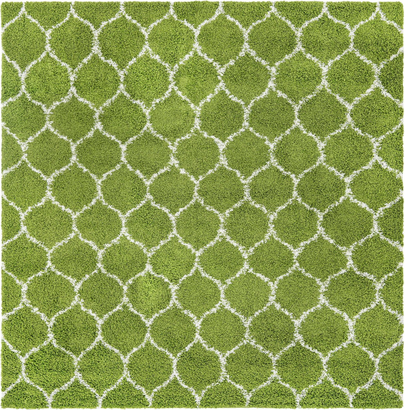 10' x 10' Barnett · Lattice Shag Rug, green